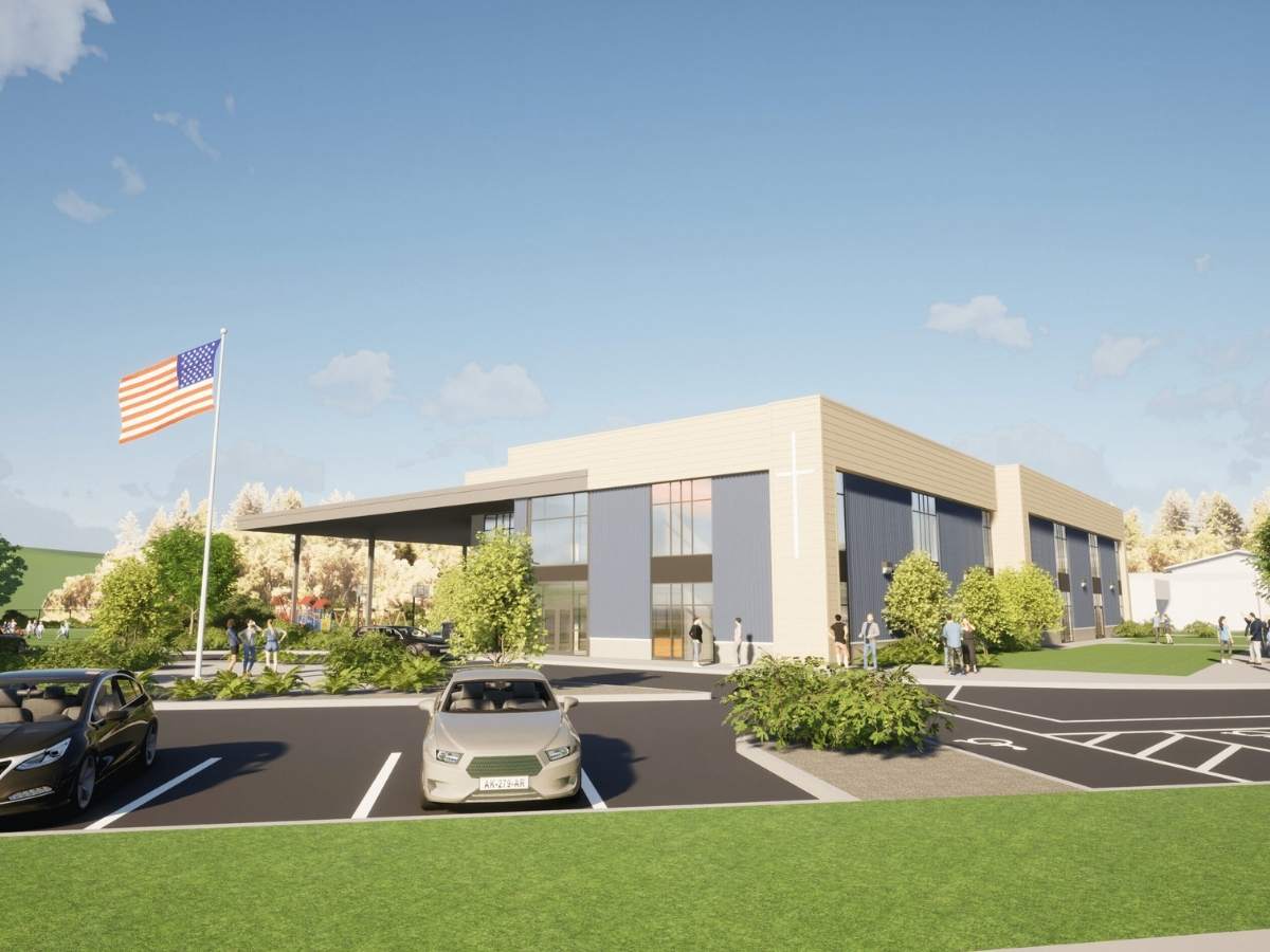 Computer image of what the new school could look like as they run a campaign to make it a reality for article St Anthony Catholic School for newcomers moving to Portland.