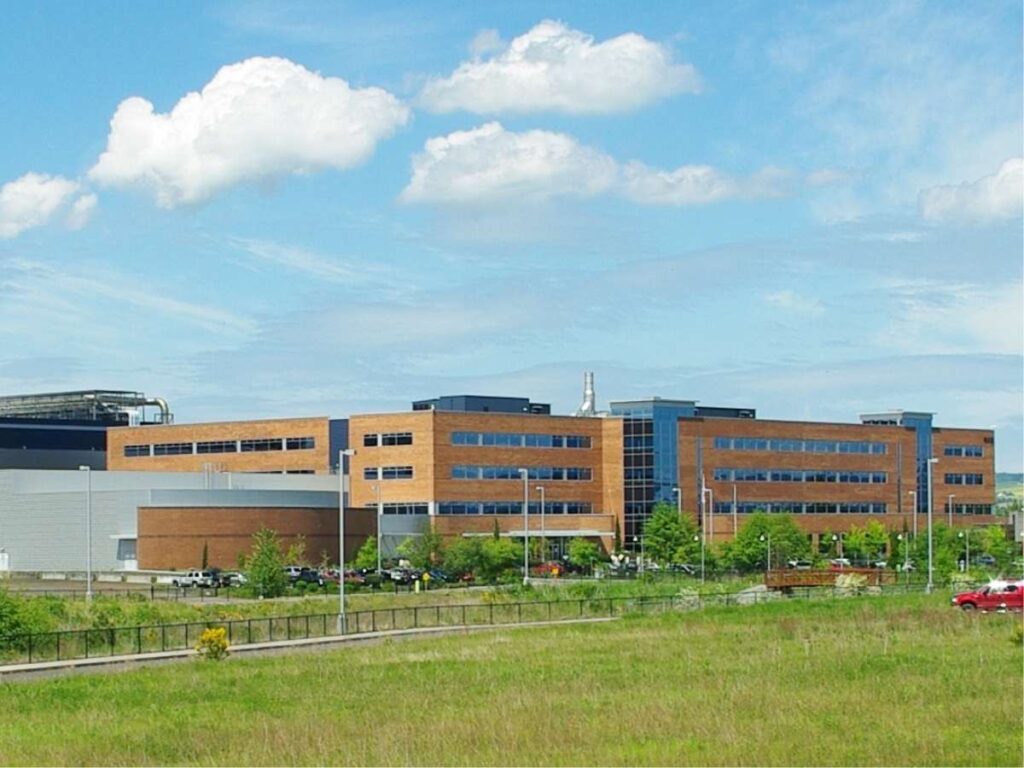 Intel's Ronler Acres campus in Hillsboro, Oregon for article Tech Job Growth in Portland for newcomers moving to Portland.