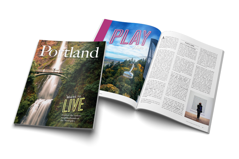 Portland Magazine cover + open spread