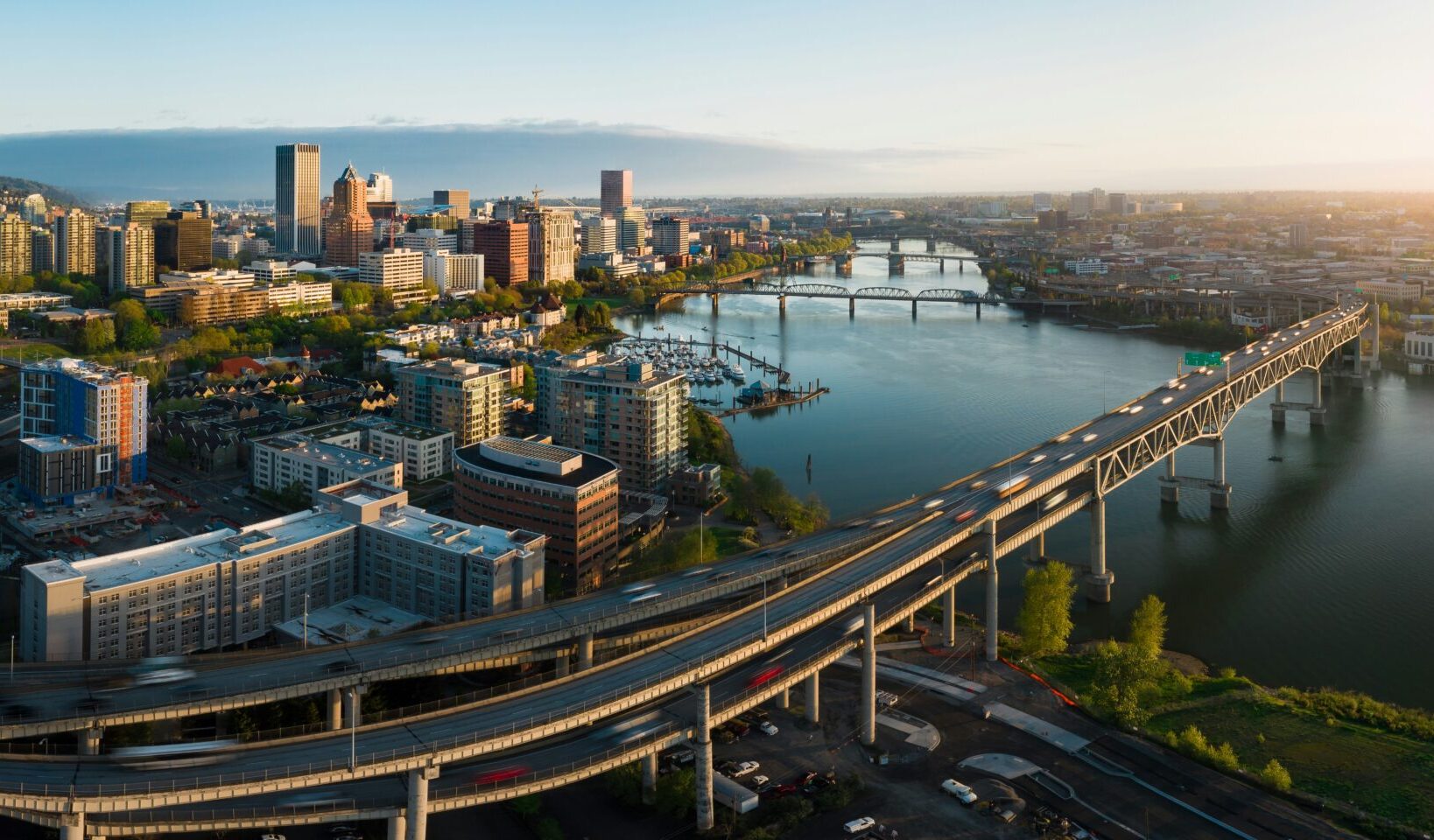 Bridges in Portland OR - wildfire smoke in Portland