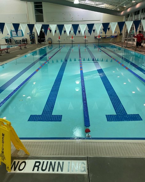 lanes of the indoor swimming pool at East Portland Community Center