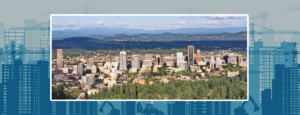 Portland skyline from the air