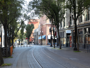 Streets in downtown Portland.